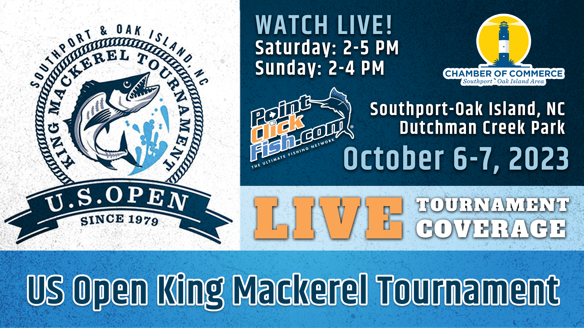 US Open KMT Livestreaming brought to you by PointClickFish.com LIVE EVENTS